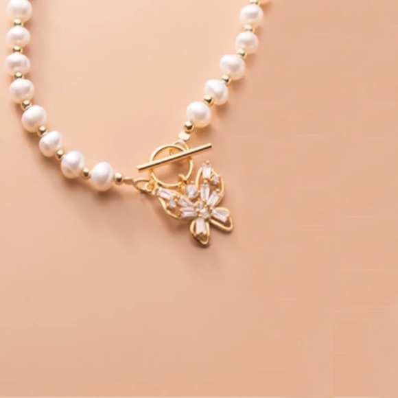 Freshwater Pearl Necklace • 14K Gold Necklace • Gold Chain • Base Real S… - Picture 4 of 4